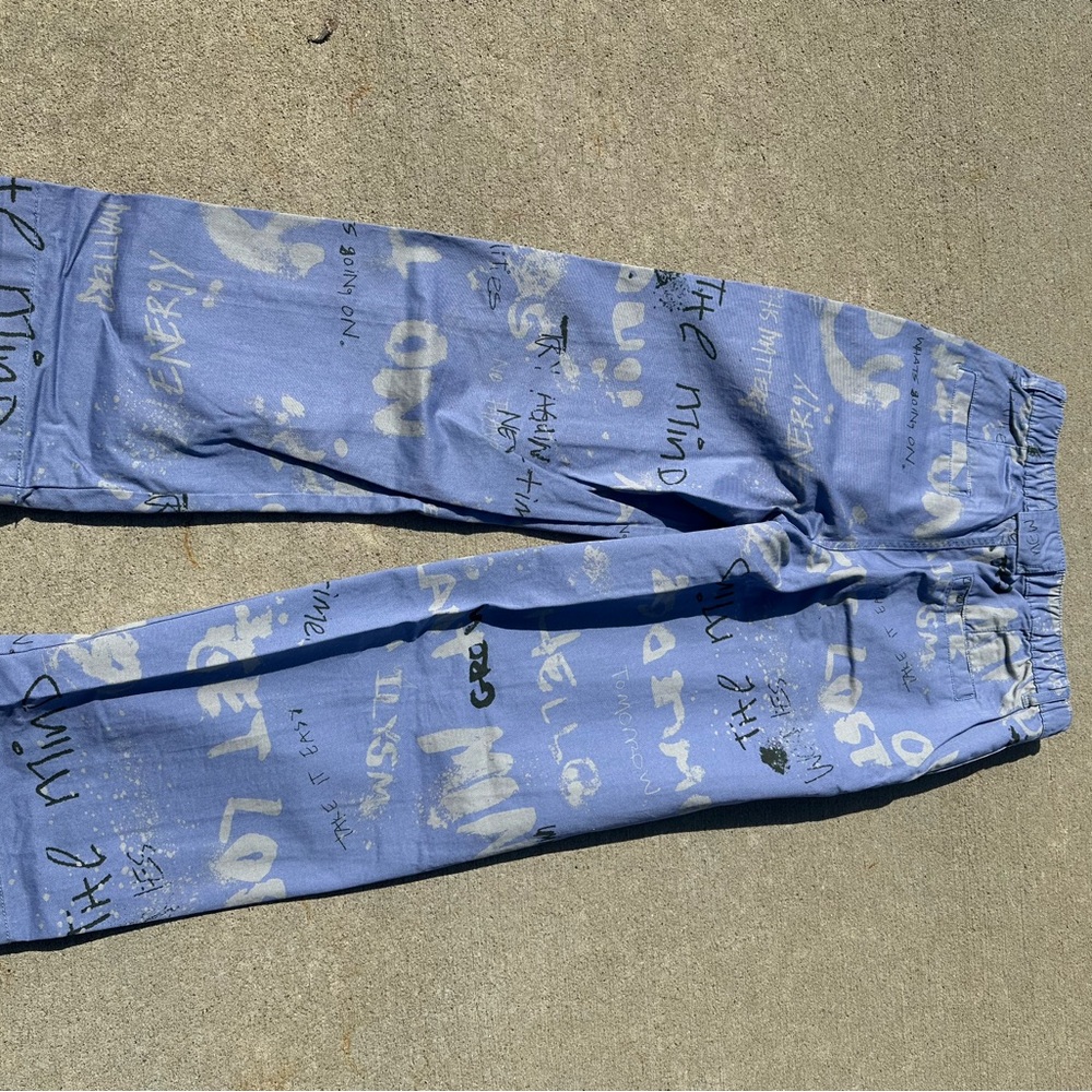 Urban Outfitters Blue and Gray Patterned Pants - Picture 4 of 4